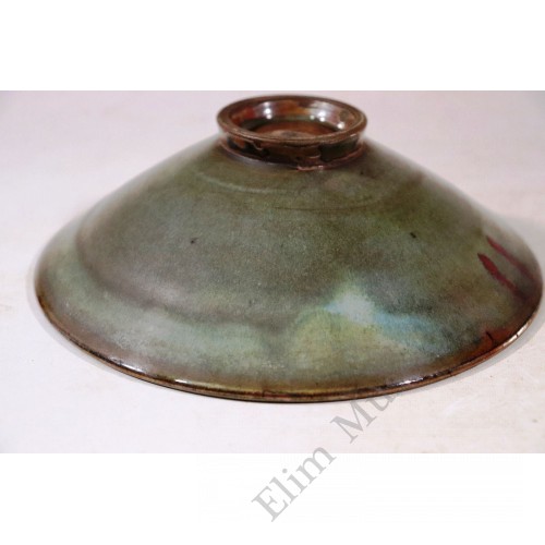 1585 A Jun-ware purple splash conical bowl 